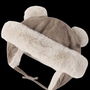 Mayoral Newborn Cozy Tan Bear Ear Hat